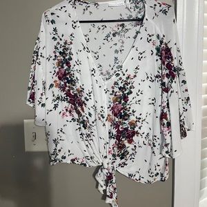 White floral top